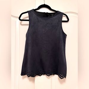 BNWT Banana Republic faux suede tank with laser cutout detail - Size XS